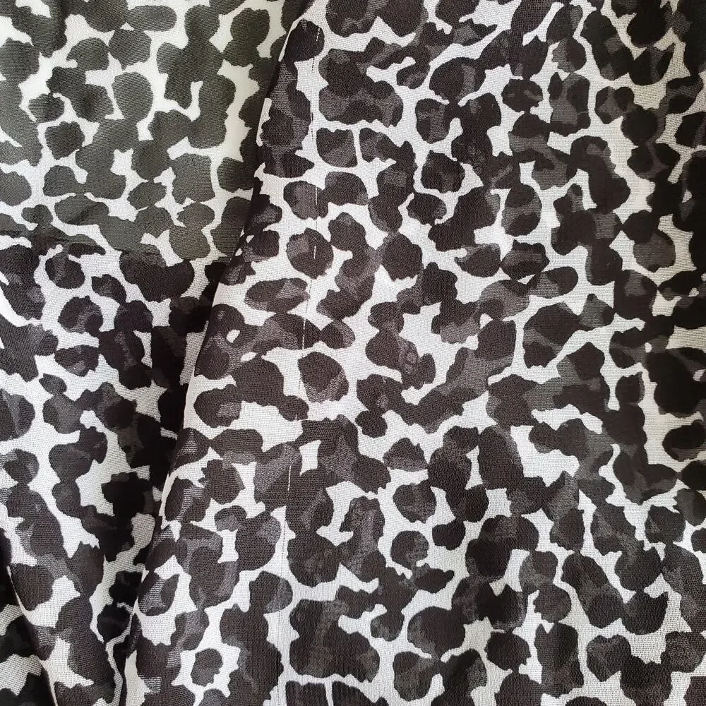 Amoena Women Black White Tunic Swim Cover 0S Boho Beach Pool Resort NEW Flaw
